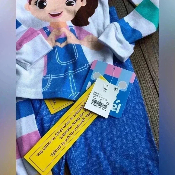 Ms. Rachel Girls 4T 4pc Long-Sleeves/Pants Pajama Set - NWT! - Picture 2 of 8